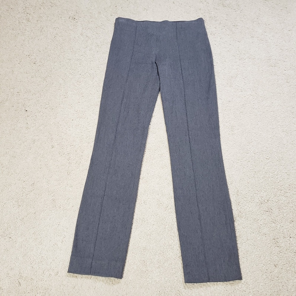 THE ROW Women Pants Size 4 Gray Pintuck Pull-On Slim Straight Stretch Career